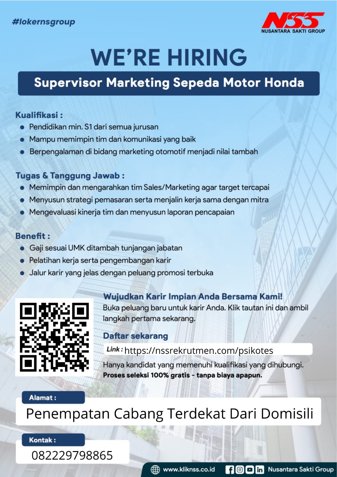 Cover Supervisor Marketing Sepeda Motor Honda