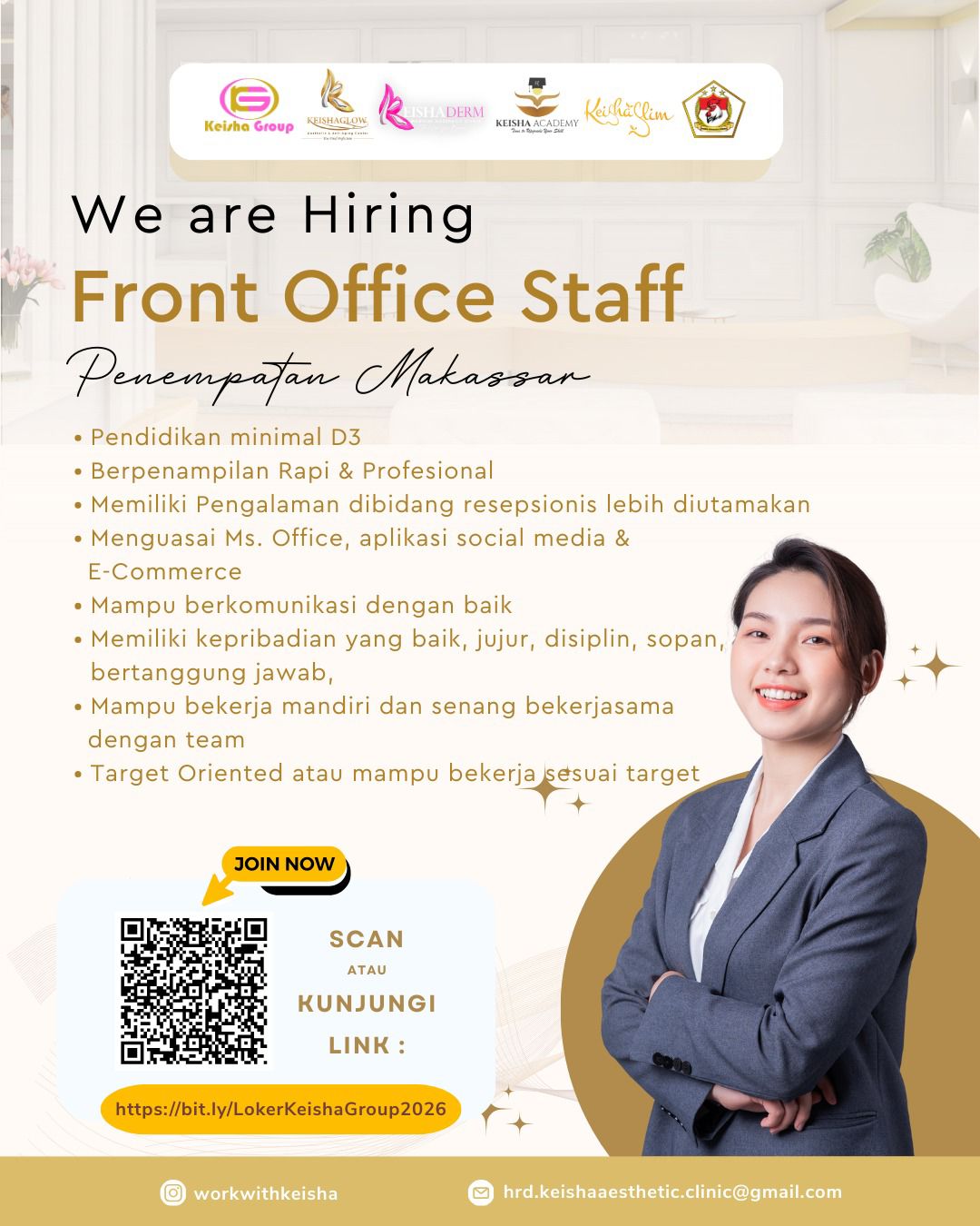 Cover Front Office Staff