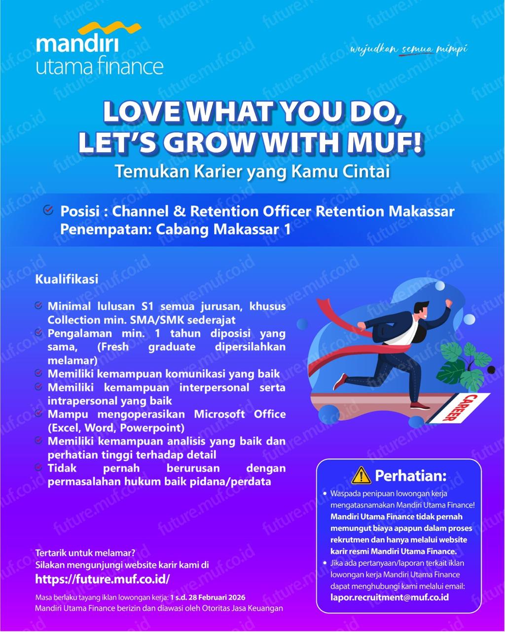 Cover Channel & Retention Officer Retention Makassar