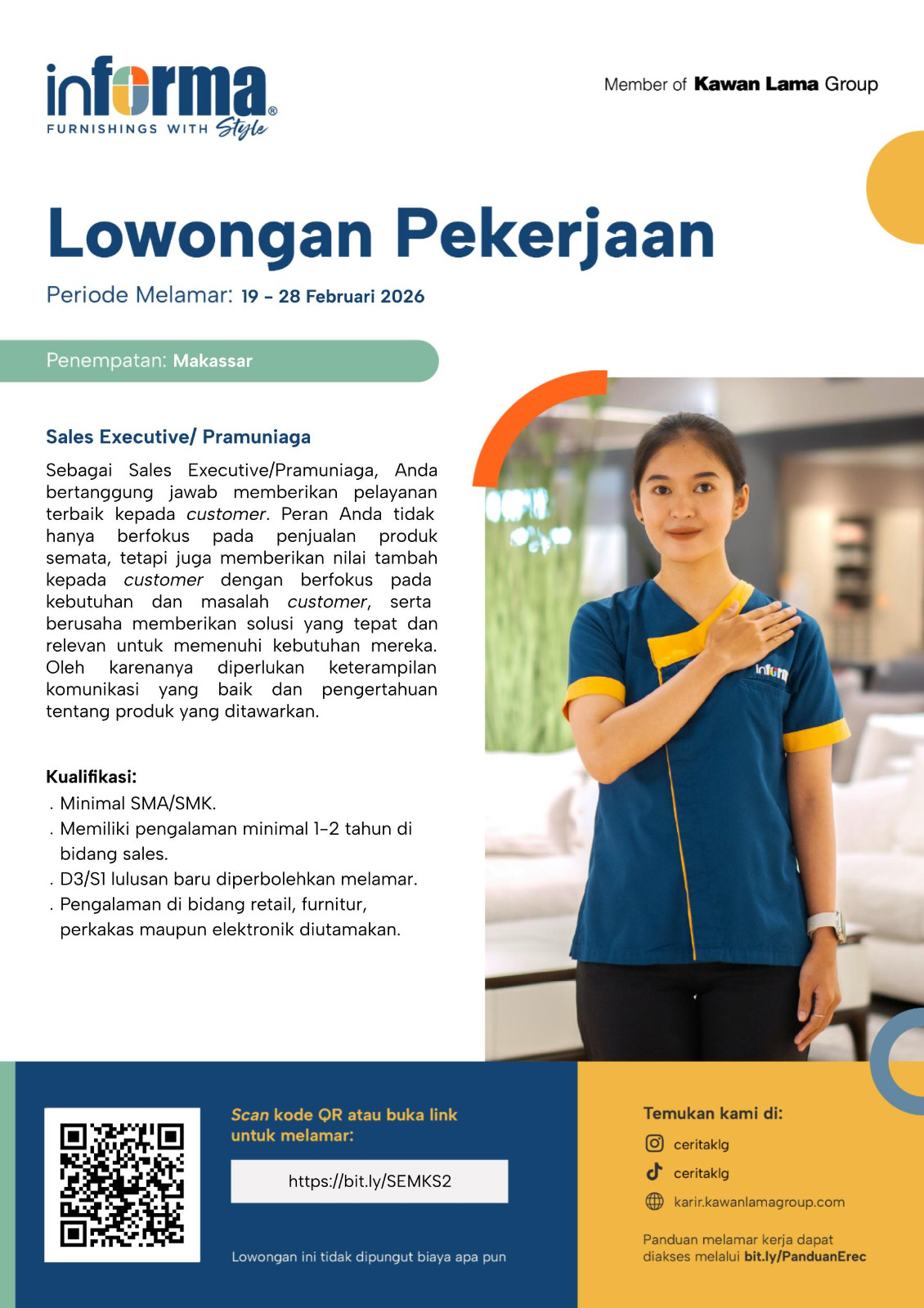 Cover Sales Executive/Pramuniaga