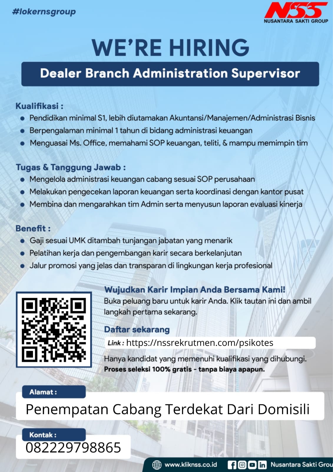 Cover Dealer Branch Administration Supervisor