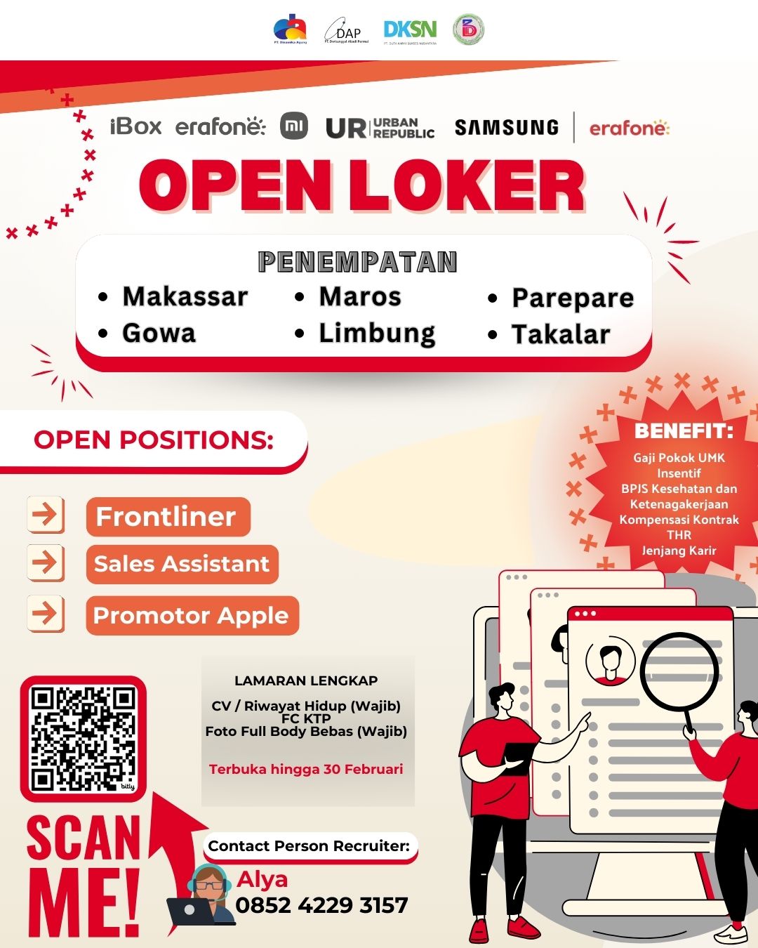 Cover 1. Frontliner 2. Sales Assistant 3. Promotor Apple