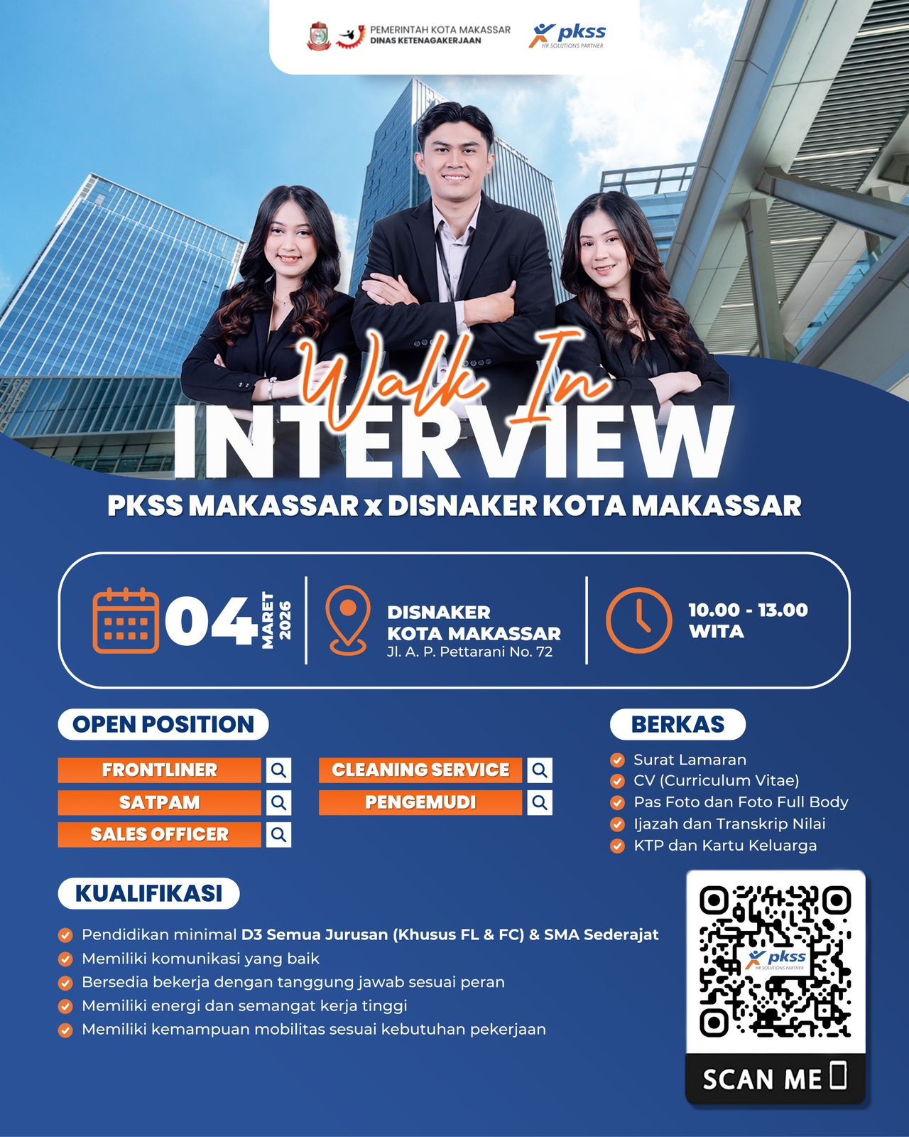 Cover Frontliner,Satpam,Sales Officer,Cleaning Service,Pengemudi